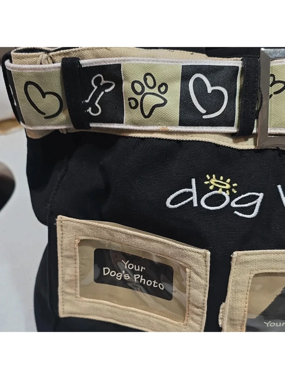 Just BePaws Dog Blessed Canvas Tote Bag with Photo Frames